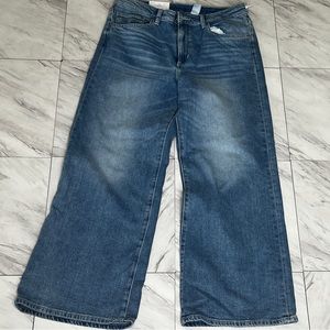 H&M high waisted wide fit blue jeans size 10 new with tags.